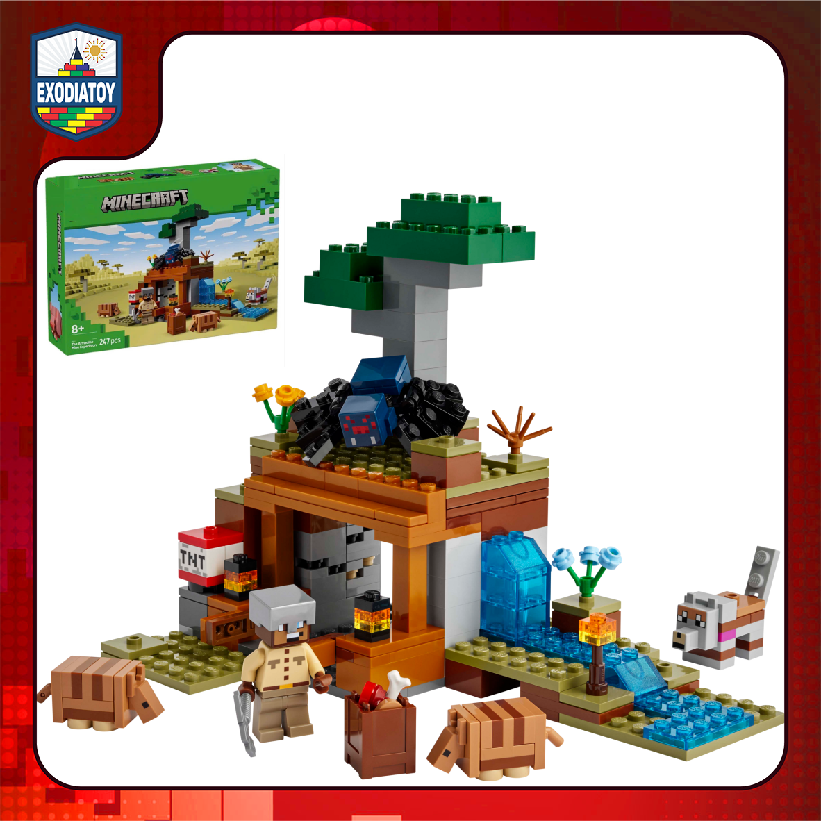 Xếp hình Minecraft Chuyến thám hiểm mỏ Armadillo - LELE BROTHERS 68269