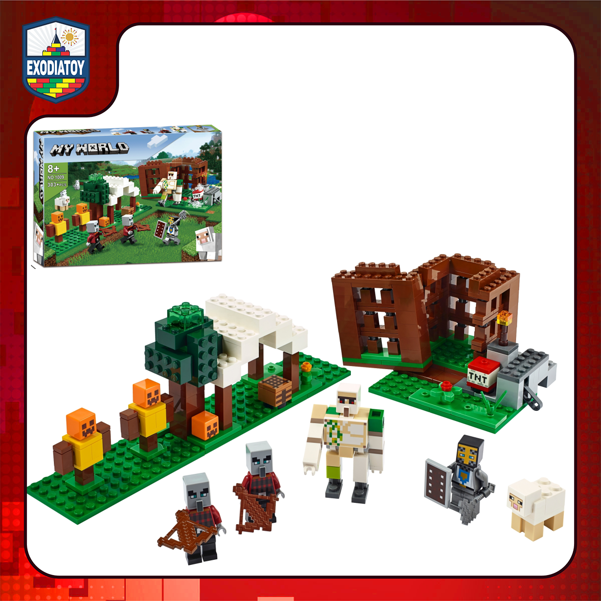 Xếp hình Minecraft Sào huyệt Pillager : The Pillager Outpost - ZIMO 1009