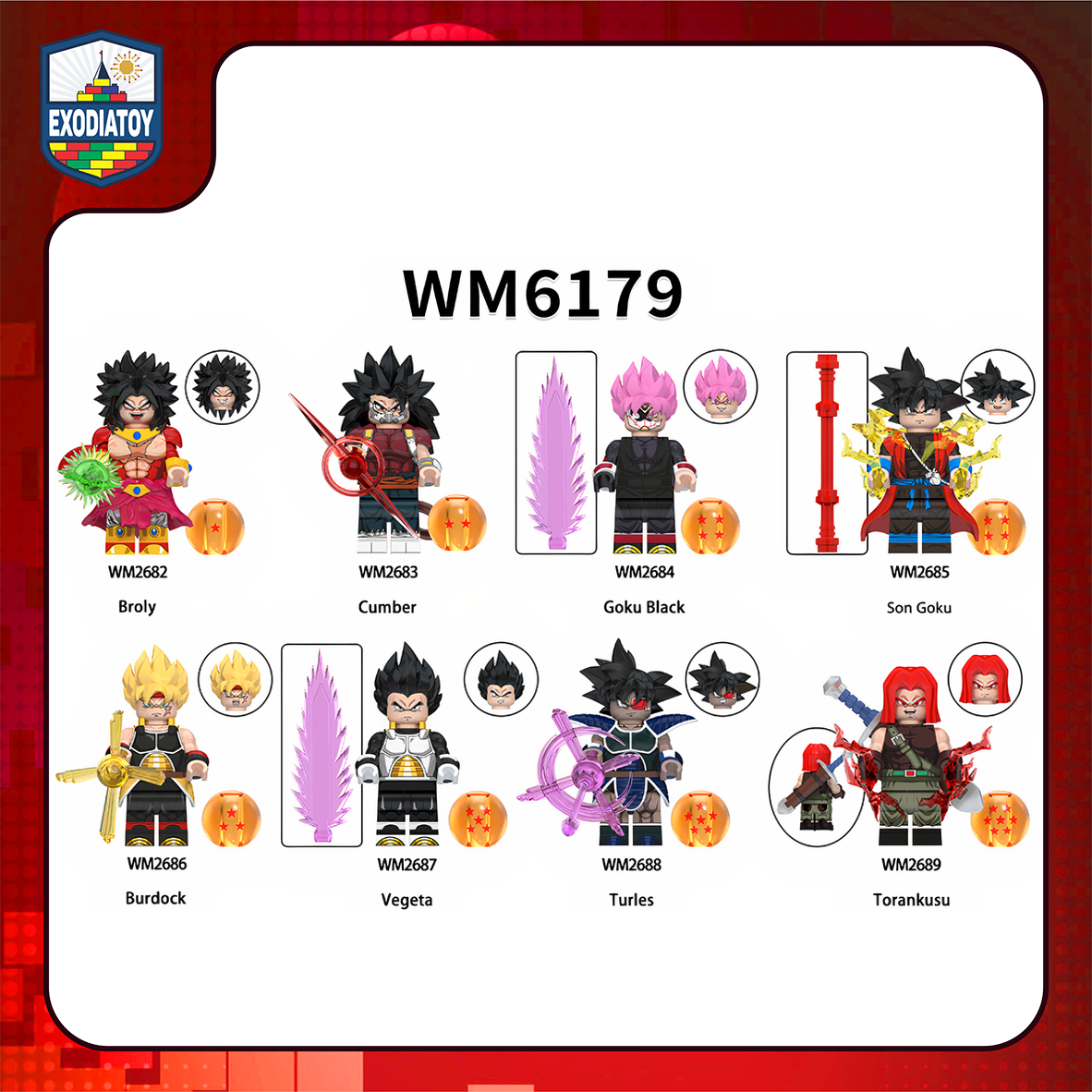 Minifigure Truyện manga Dragon Ball : 7 viên ngọc rồng - WM6179