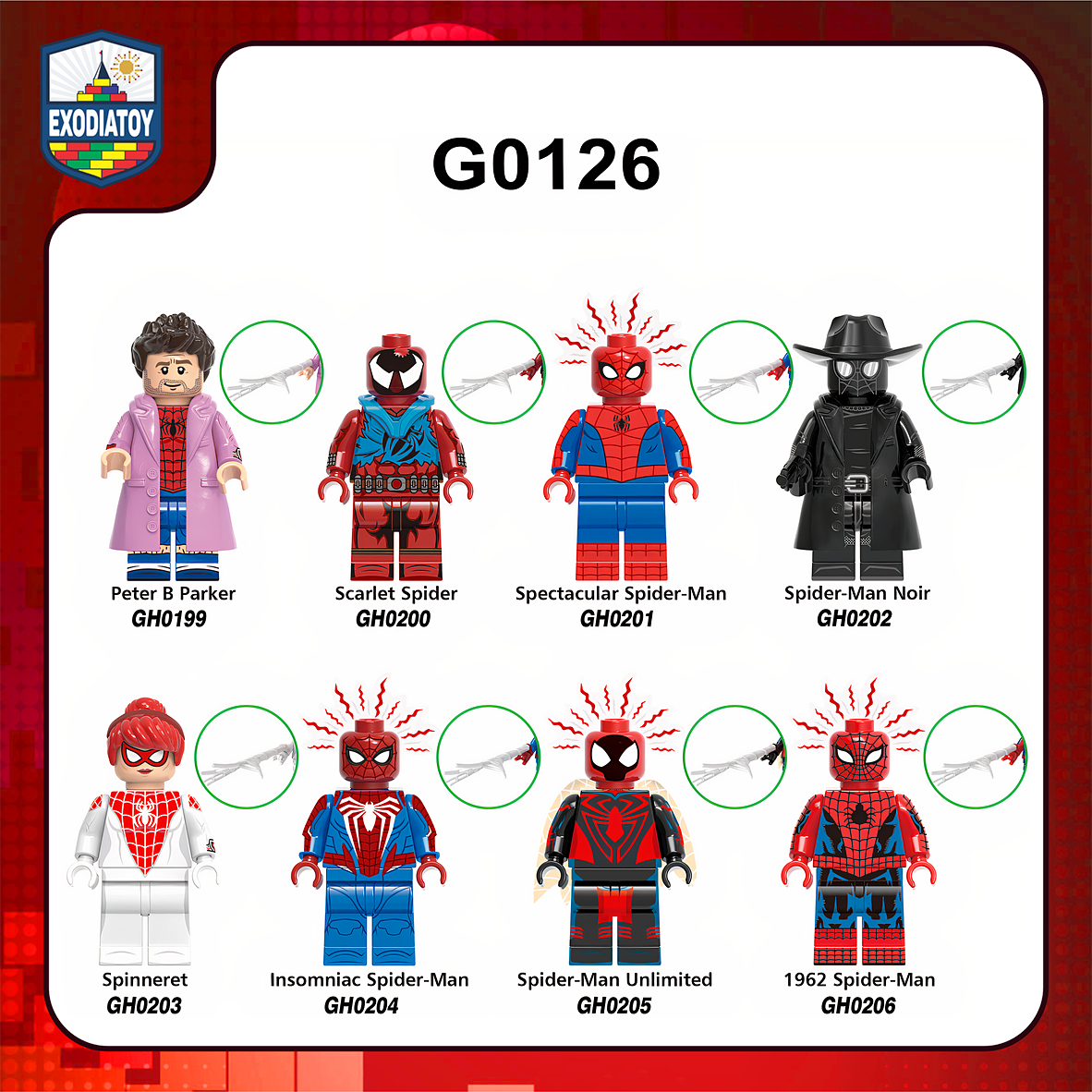Minifigure Siêu anh hùng Marvel Spider-Man Người Nhện: Du hành vũ trụ nhện - XINH G0126