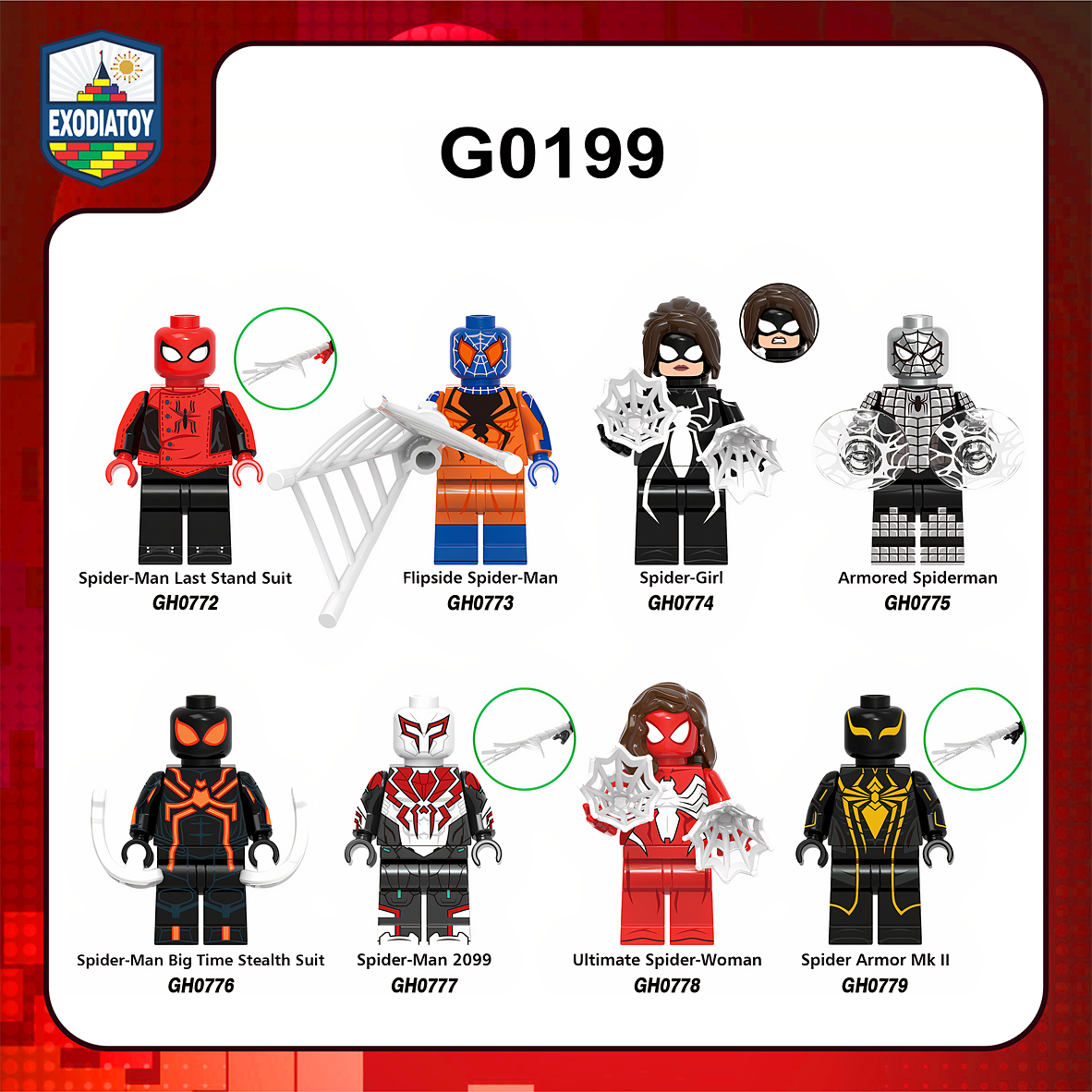Minifigure Marvel Siêu anh hùng Spider-Man Người Nhện: Du hành vũ trụ nhện - XINH G0199