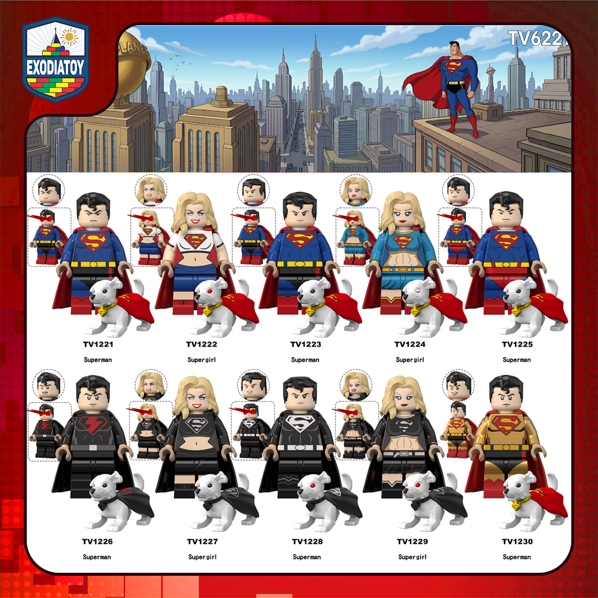 Minifigure Siêu anh hùng DC Comics Superman và Supergirl - TV6227