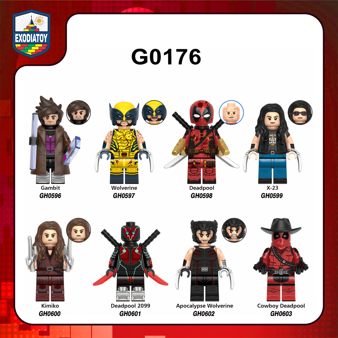 Minifigure Marvel Siêu anh hùng Deadpool và Wolverine - XINH G0176