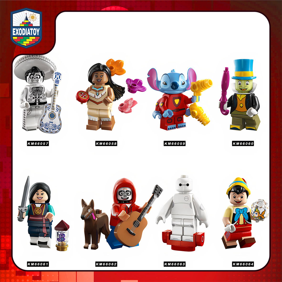 Minifigure trong phim hoạt hình Disney - Đồ Chơi Sáng Tạo - KM66057-66064
