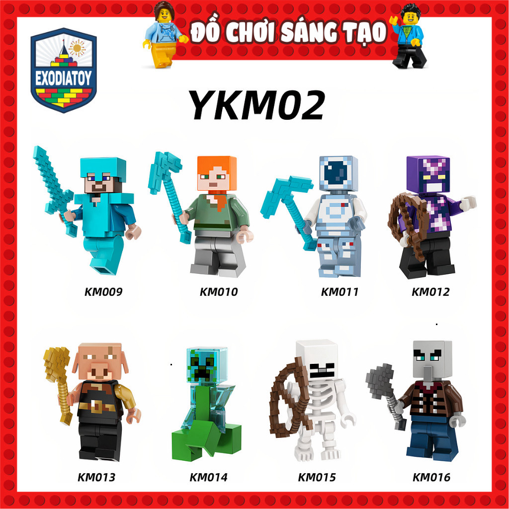 Mô hình nhỏ nhân vật trò chơi Thế Giới Mở My World - Đồ Chơi Sáng Tạo - YKM02