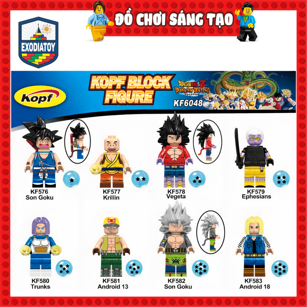 Mô hình Minifigure Nhân vật Manga Dragon Ball : 7 viên ngọc rồng - Đồ Chơi Lắp Ghép Sáng Tạo - KOPF KF6048