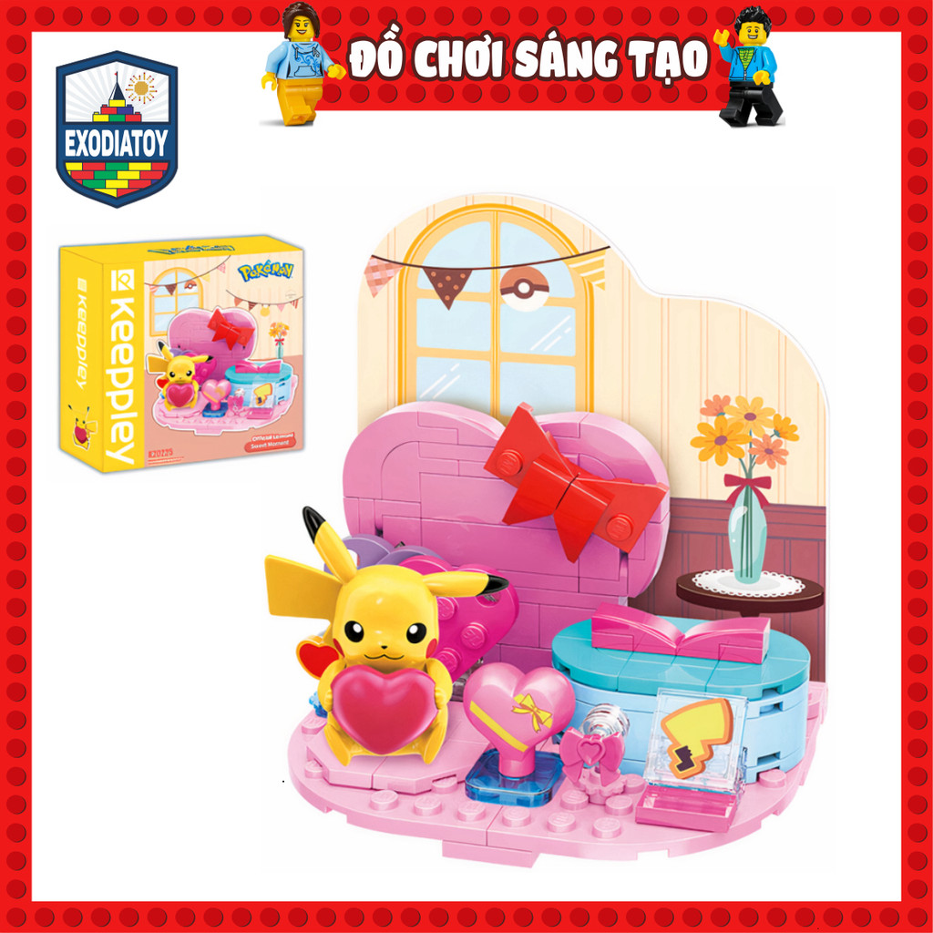 Mô hình POKEMON Pikachu Khoảnh Khắc Ngọt Ngào - Đồ Chơi Lắp Ghép Sáng Tạo - Keeppley K20225