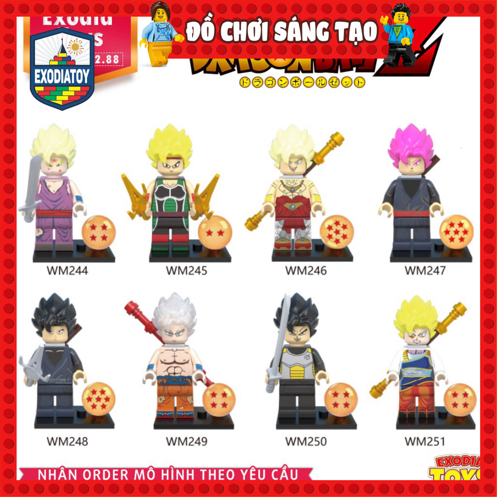 Mô hình Minifigure nhân vật truyện manga Dragon Ball : 7 viên ngọc rồng - Đồ Chơi Lắp Ghép Sáng Tạo - WM6032