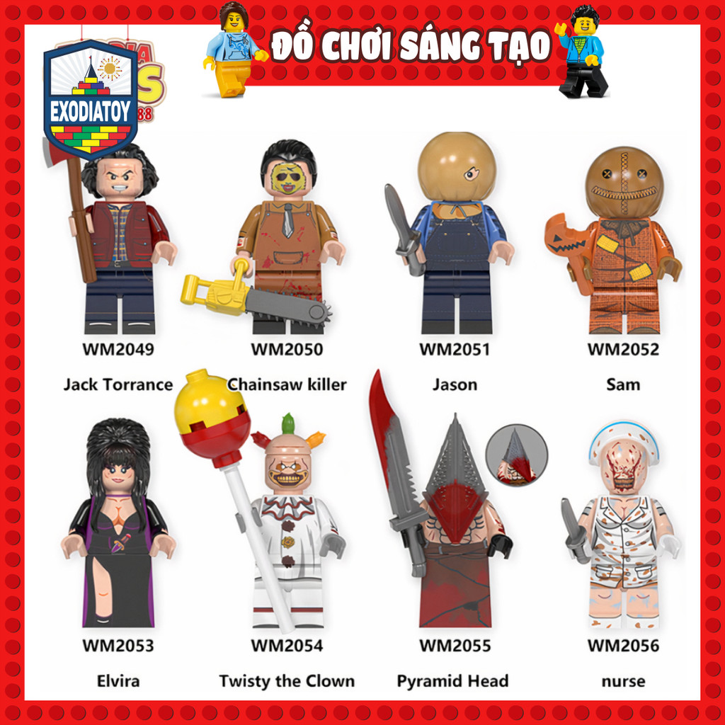 Mô hình Minifigure các nhân vật trong phim kinh dị ngày lễ Halloween - Đồ Chơi Lắp Ghép Sáng Tạo - WM6101