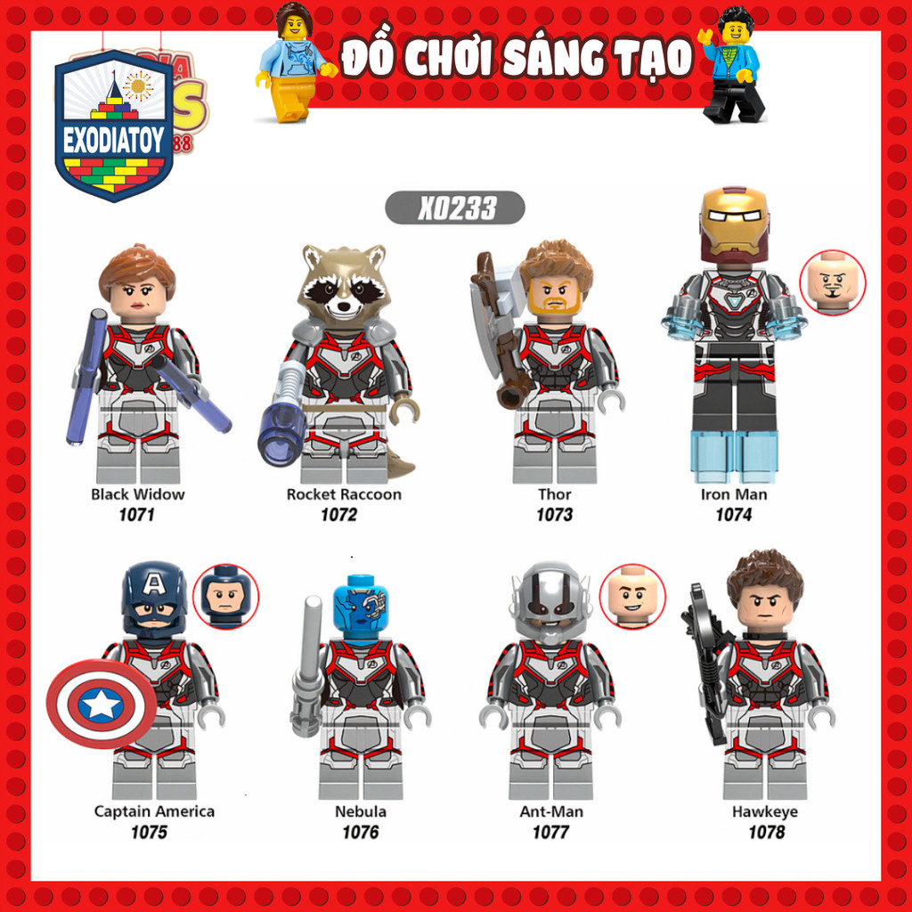 Mô hình Minifigure Marvel Biệt đội siêu anh hùng Avenger Endgame - Đồ Chơi Lắp Ghép Sáng Tạo - XINH X0233