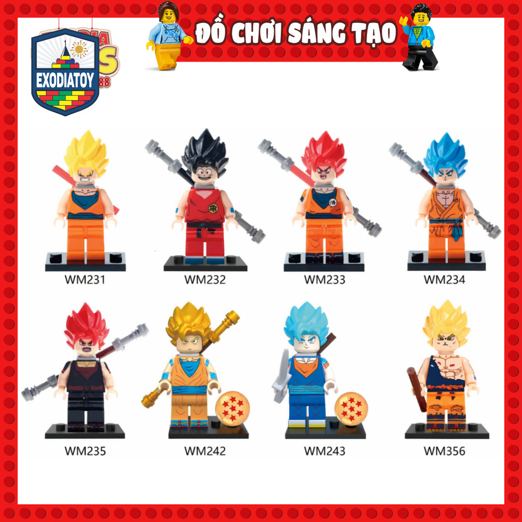 Mô hình Minifigure Nhân vật truyện manga Dragon Ball : 7 viên ngọc rồng - Đồ Chơi Lắp Ghép Sáng Tạo - WM6029
