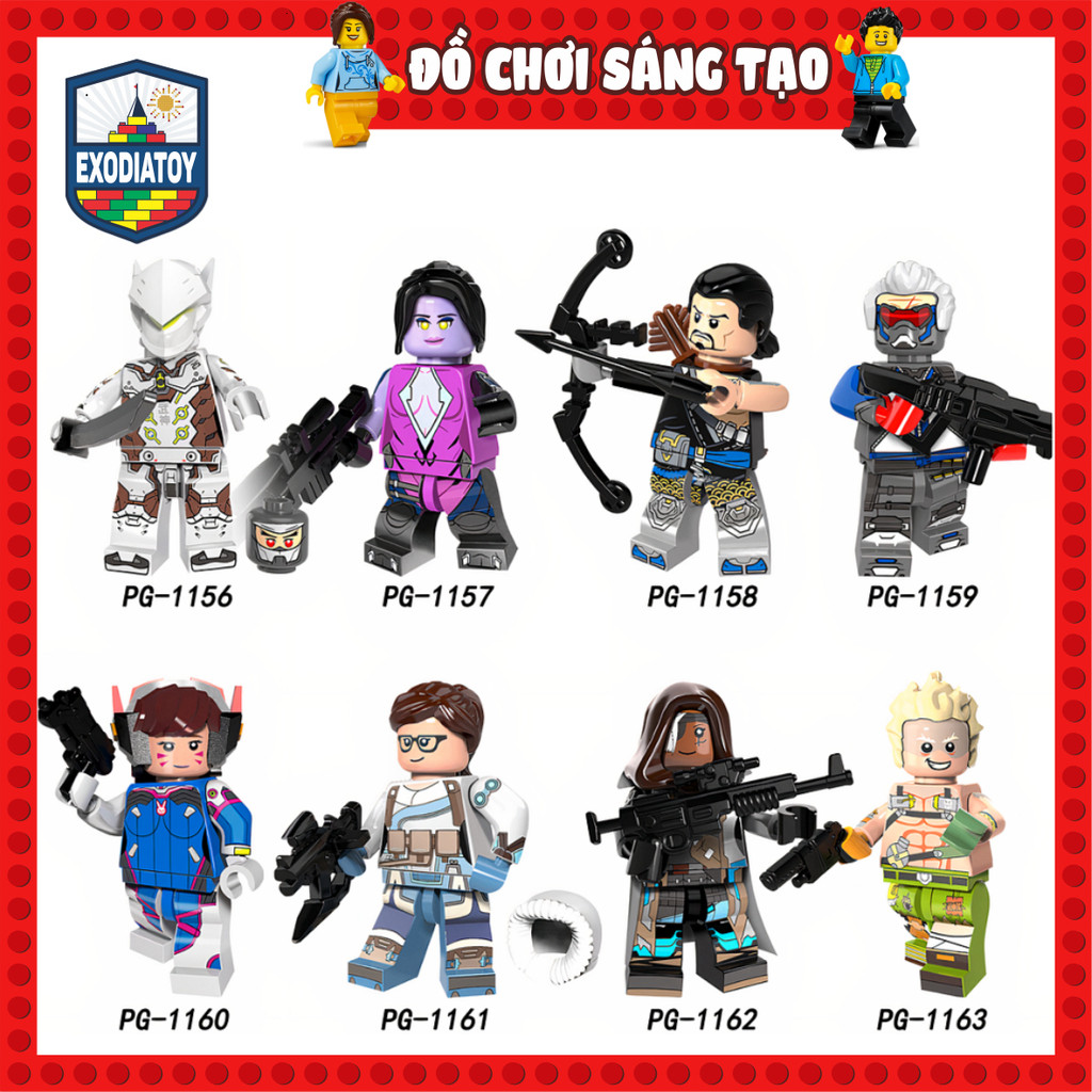 Mô hình Minifigure Nhân vật trò chơi Overwatch - Đồ Chơi Lắp Ghép Sáng Tạo - POGO PG8104