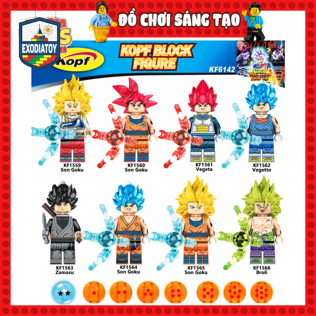Mô hình Minifigure Nhân vật truyện manga Dragon Ball : 7 viên ngọc rồng - Đồ Chơi Lắp Ghép Sáng Tạo - KOPF KF6142