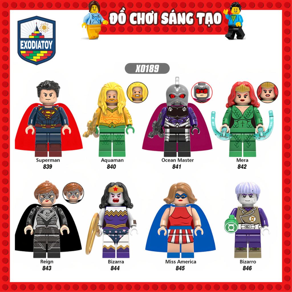 Mô hình nhỏ Nhân vật Justice League Liên minh công lý và các siêu phản diện - XINH X0189