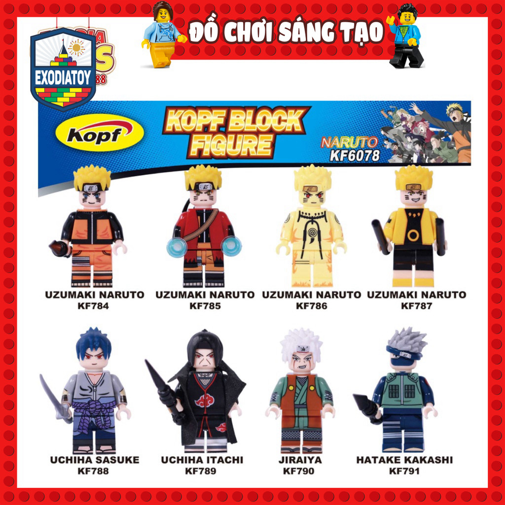 Mô hình Minifigure nhân vật Naruto Truyền Nhân Cửu Vỹ Hồ - Đồ Chơi Lắp Ghép Sáng Tạo - KOPF KF6078
