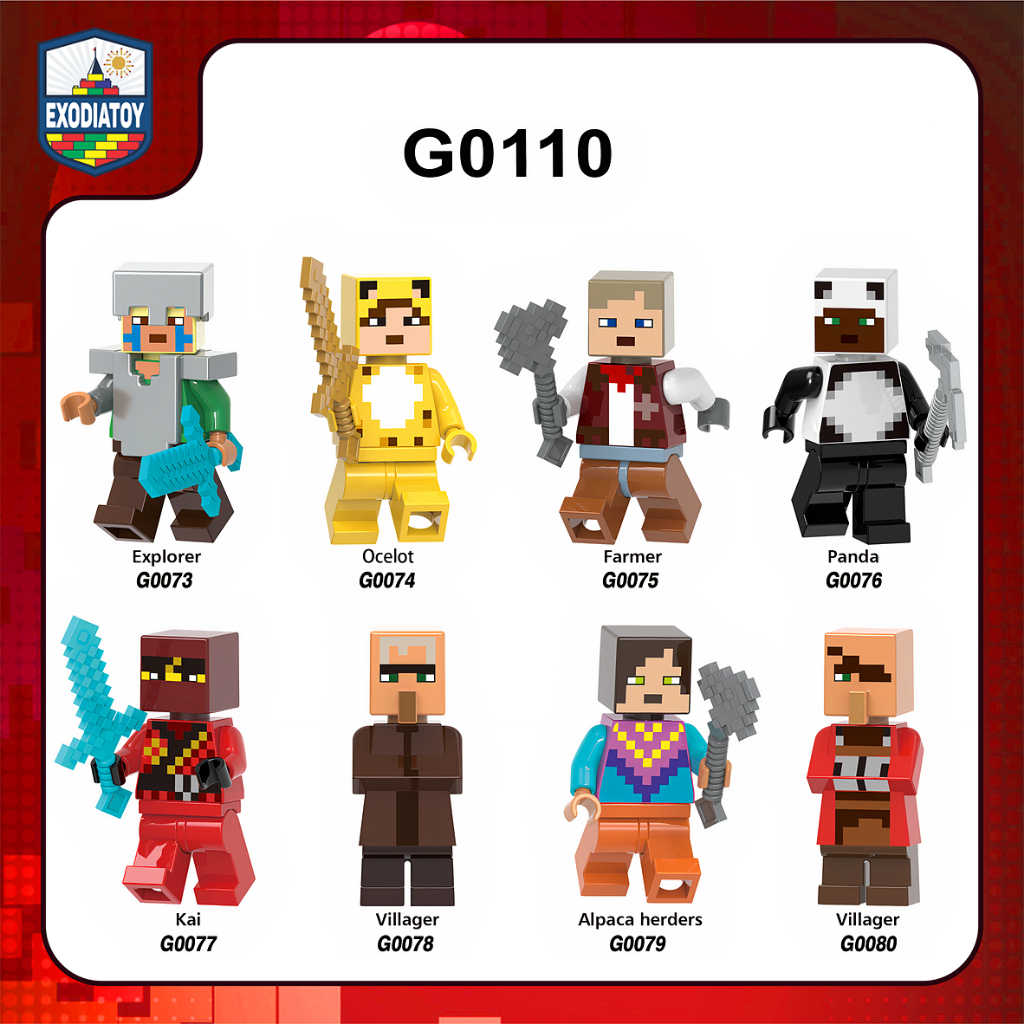 Mô hình nhỏ Skin của người chơi và Mob thân thiện trò chơi Thế Giới My World - XINH G0110