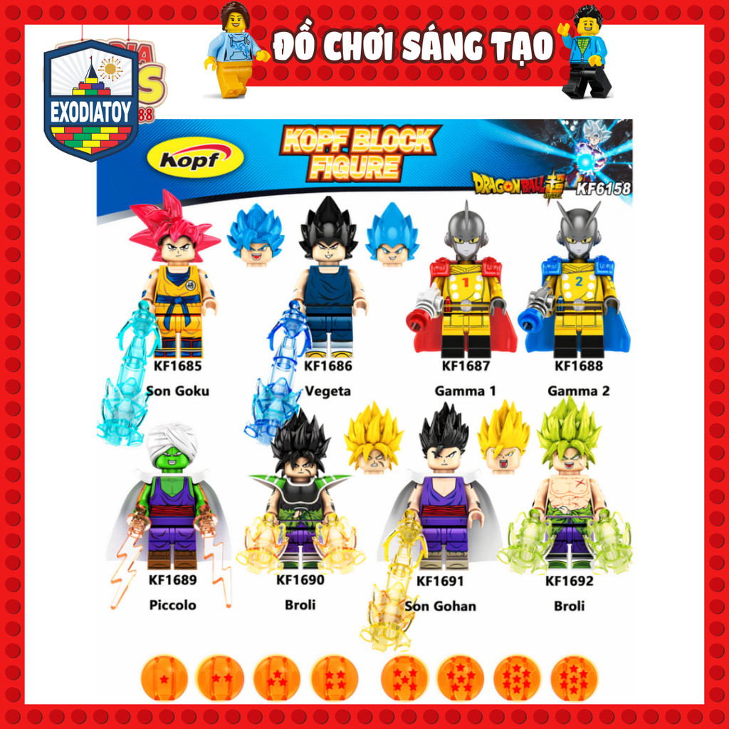 Mô hình Minifigure Nhân vật truyện manga Dragon Ball : 7 viên ngọc rồng - Đồ Chơi Lắp Ghép Sáng Tạo - KOPF KF6158