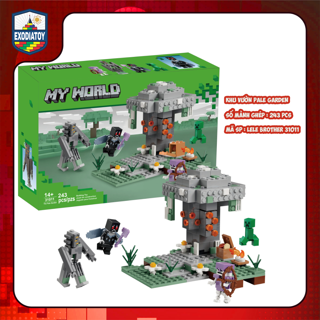 Mô hình trò chơi Thế Giới Mở My World Quần xã Pale Garden Khu Vườn Nhạt Màu - LELE BROTHER 31011