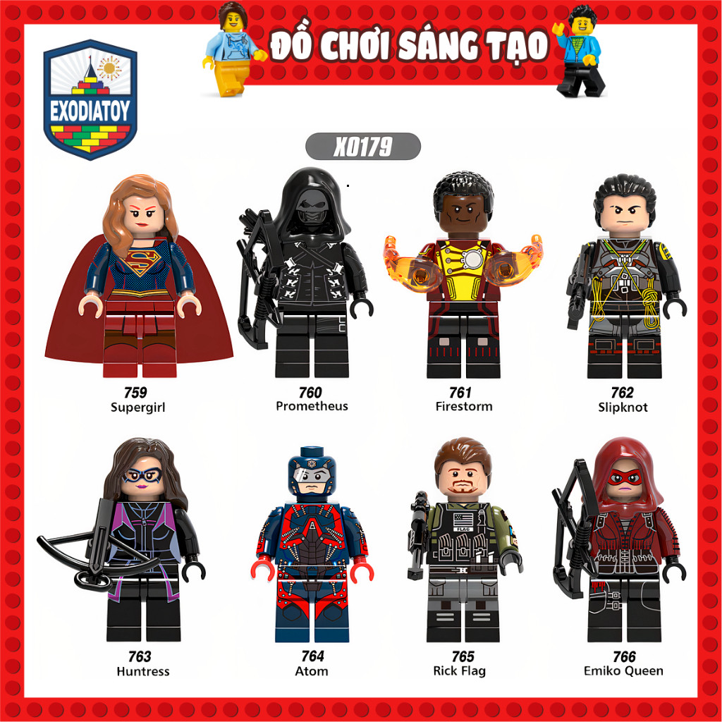 Mô hình Minifigure Nhân vật siêu anh hùng vũ trụ DC Comics - Đồ Chơi Sáng Tạo - XINH X0179
