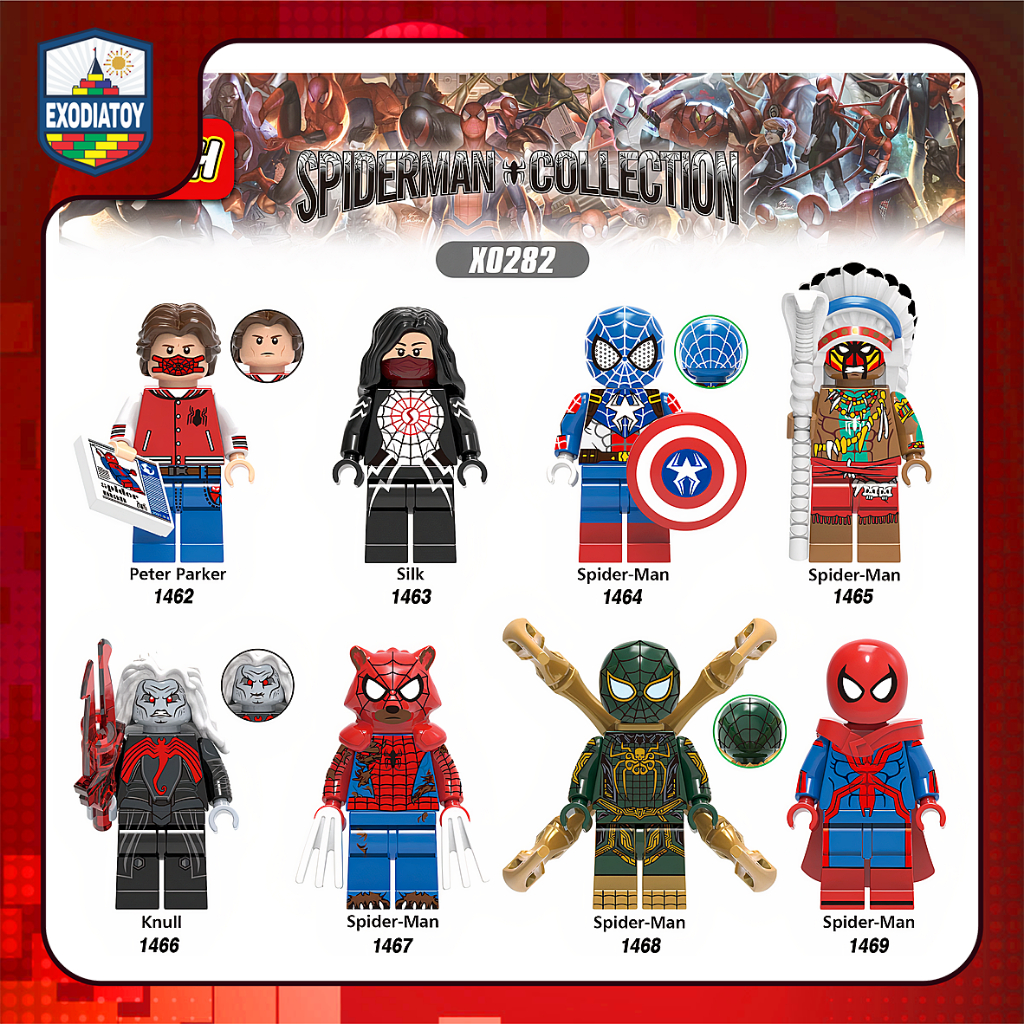 Mô hình đồ chơi Nhân vật các phiên bản Người Nhện Spider-Man - Đồ Chơi Sáng Tạo - XINH X0282