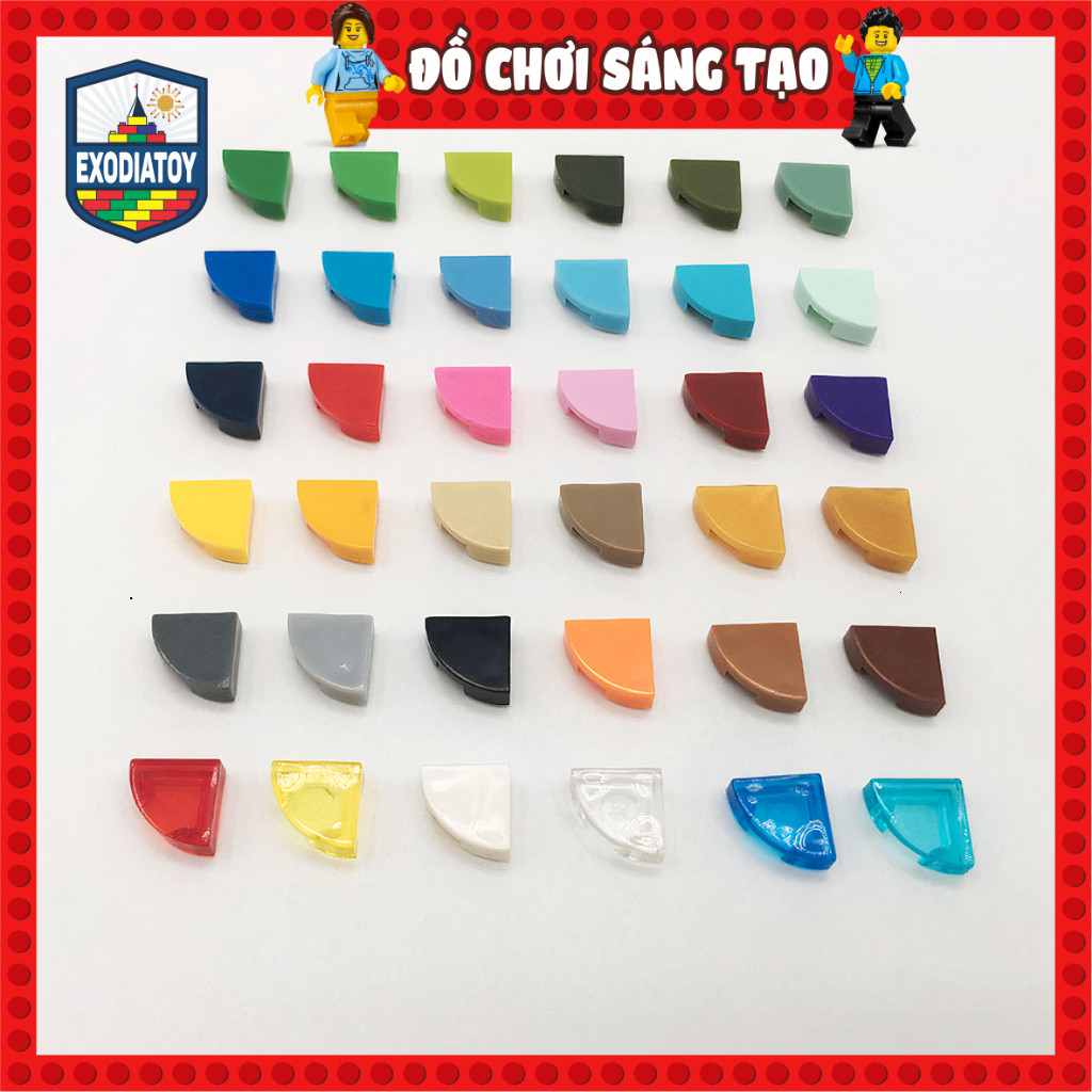[COMBO 200 CÁI] Mô hình Phụ kiện MOC gạch 1 x 1 hình tròn 1/4 - Tương thích PART 25269
