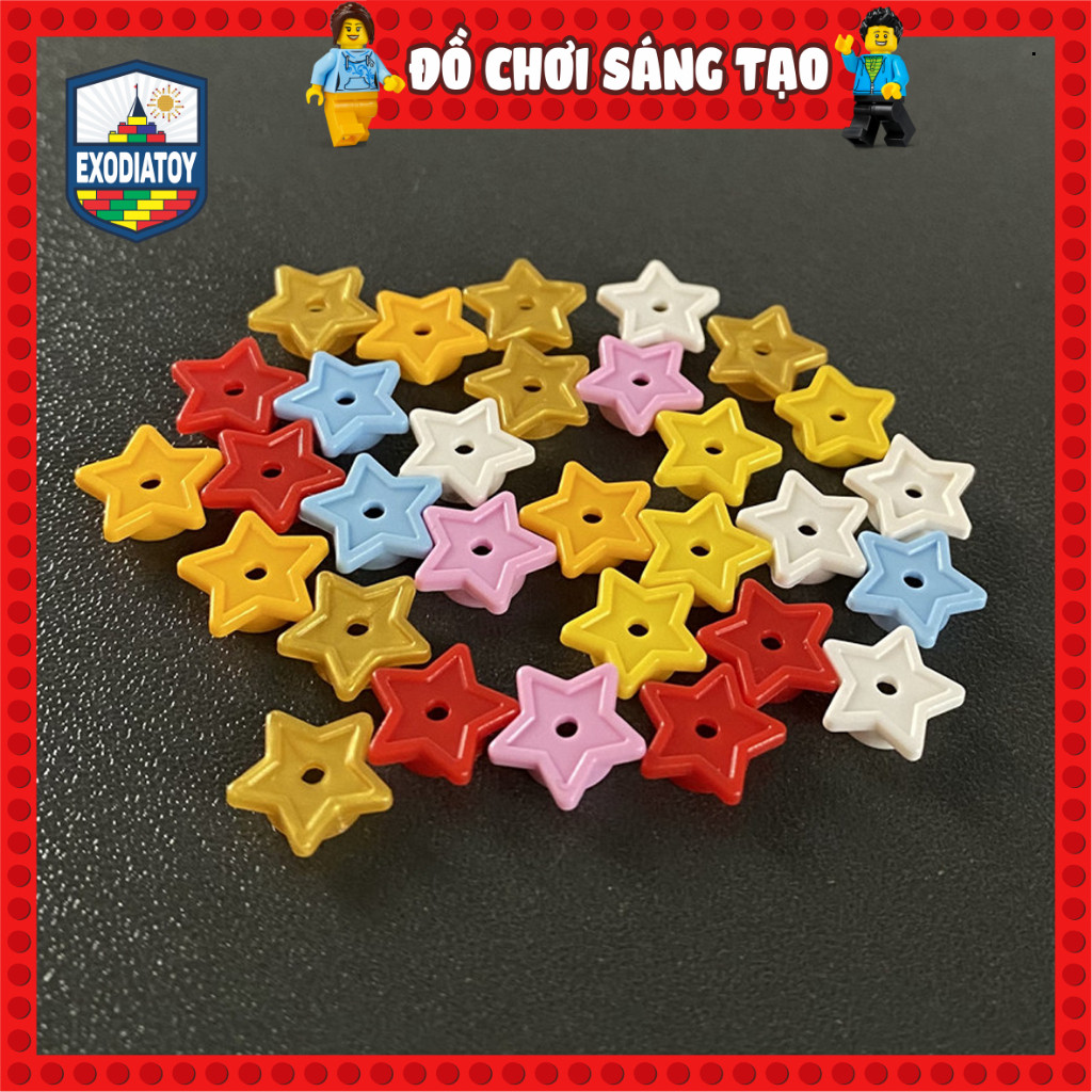 [COMBO 60 CÁI] Mô hình Phụ kiện MOC gạch hình ngôi sao 1 x 1 - Đồ Chơi Sáng Tạo - Tương thích PART 11609