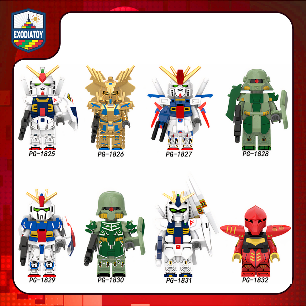 Mô hình Minifigure Nhân vật  Anime Chiến sĩ cơ động Mobile Suit Gundam - Đồ chơi lắp ghép sáng tạo -  POGO PG8305