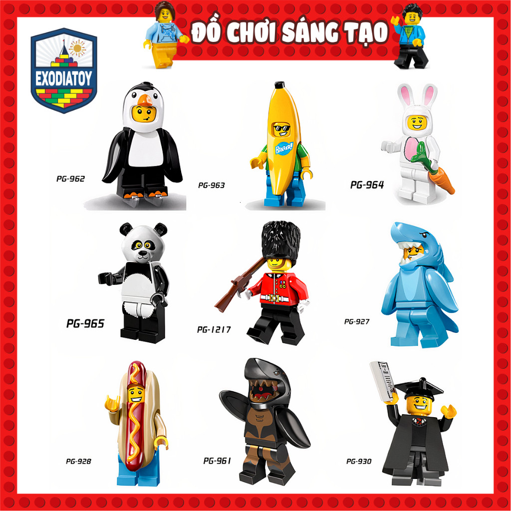 Mô hình nhỏ Nhân vật hoá trang linh vật ngộ nghĩnh - Đồ Chơi Sáng Tạo - POGO PG928-962