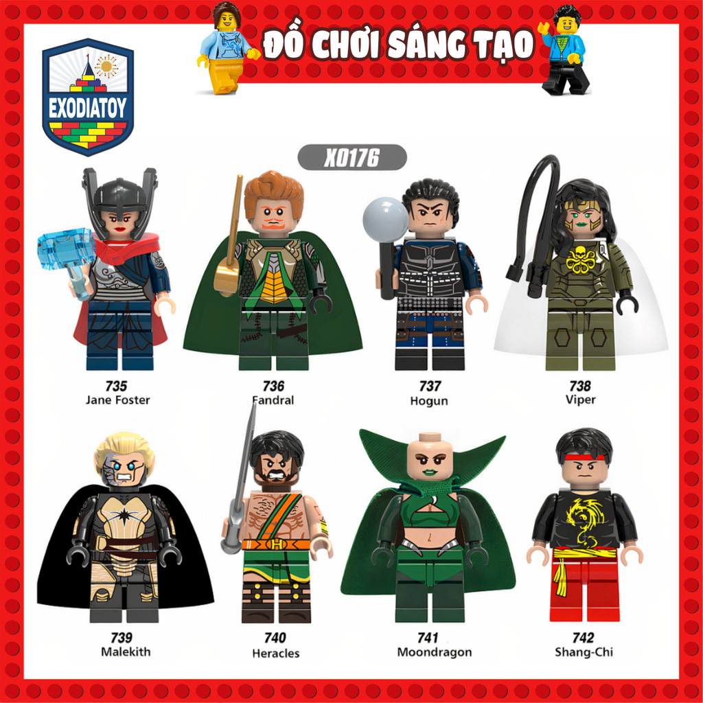 Mô hình Minifigures Siêu anh Hùng Thần Sấm Thor 2 : Thế giới bóng tối - Đồ Chơi Lắp Ghép Sáng Tạo - XINH X0176