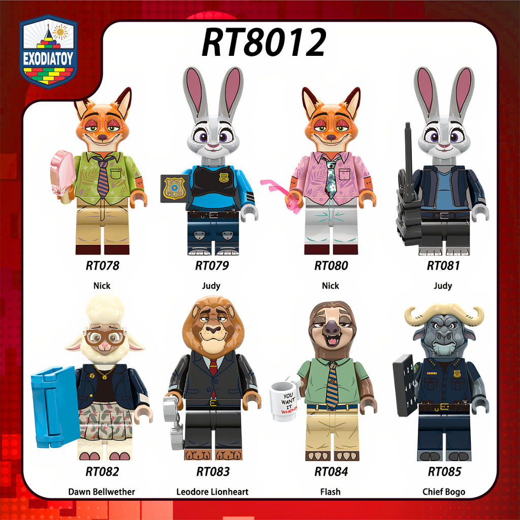 Mô hình nhỏ Nhân vật hoạt hình Zootopia: Phi vụ động trời - Đồ Chơi Sáng Tạo - RT8012