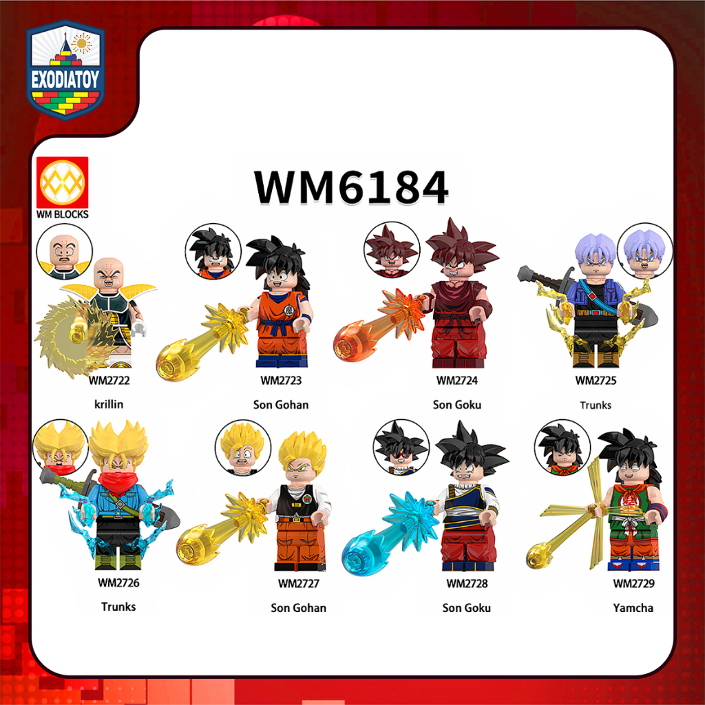 Mô hình Nhân vật truyện manga Dragon Ball Z : 7 viên ngọc rồng - Đồ Chơi Lắp Ghép Sáng Tạo - WM6184
