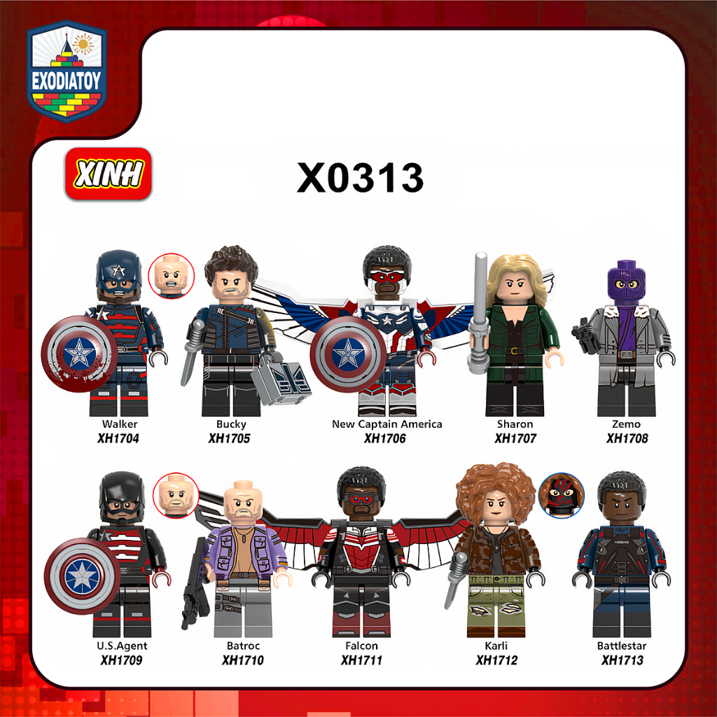 Mô hình nhỏ Nhân vật trong Series phim The Falcon and Winter Soldier - Đồ Chơi Sáng Tạo - XINH X0313