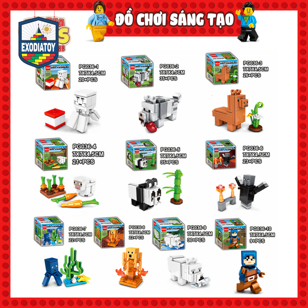 Mô hình nhỏ nhân vật trò chơi My World Minecraft - Đồ Chơi Sáng Tạo - POGO PG036