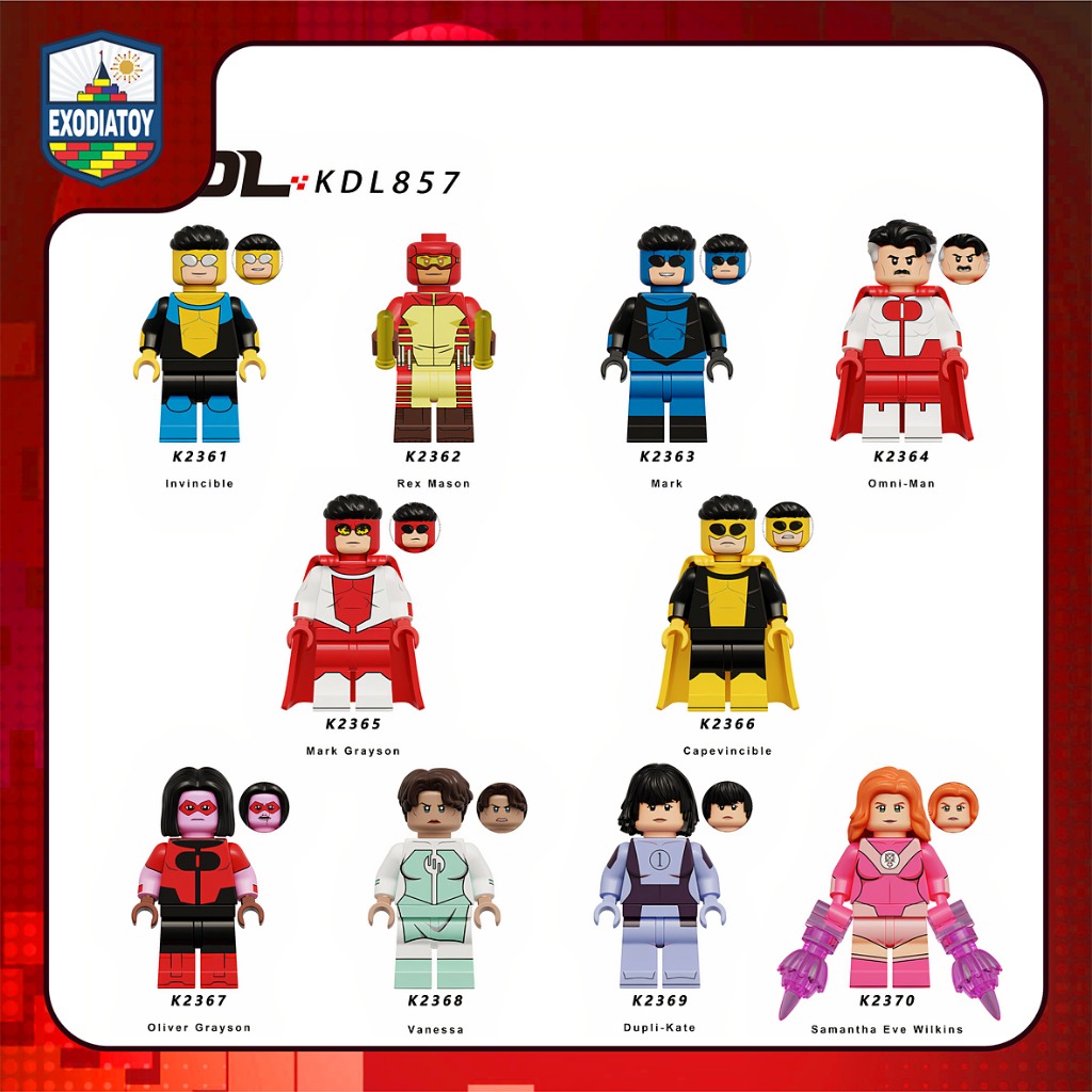 Mô hình nhỏ Nhân vật Siêu anh hùng Series Invincible Bất Khả Chiến Bại - KORUIT KDL857