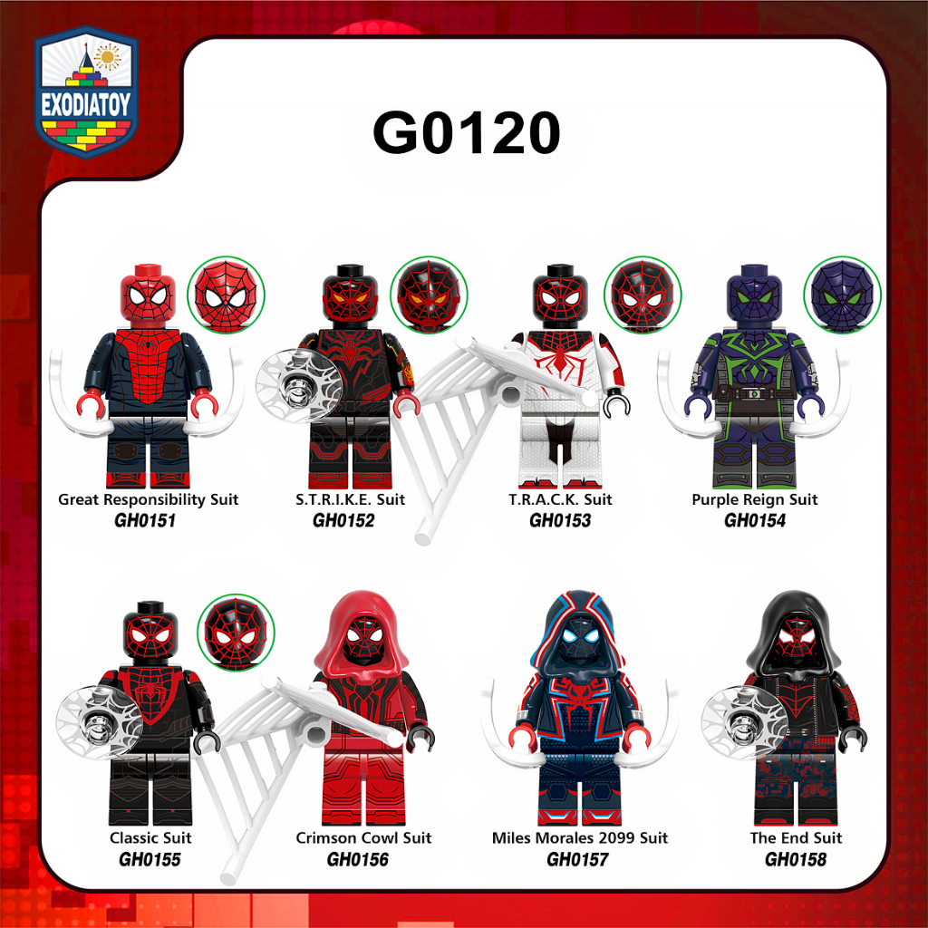Mô hình Nhân vật Marvel Các bộ suit của Người Nhện Miles Morales trong PS4 - XINH G0120