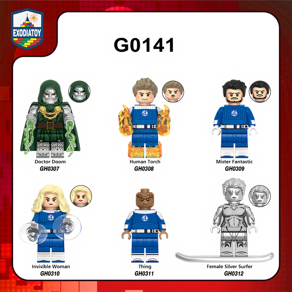 Mô hình nhỏ Nhân vật Siêu anh hùng Bộ Tứ Siêu Đẳng The Fantastic Four: First Steps - XINH G0141
