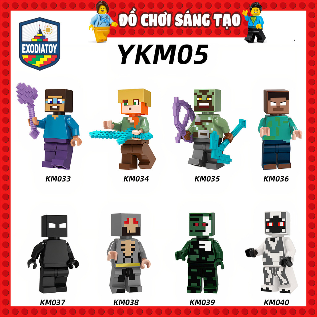 Mô hình nhỏ Nhân vật trò chơi Thế Giới Mở My World - Đồ Chơi Sáng Tạo - YKM05