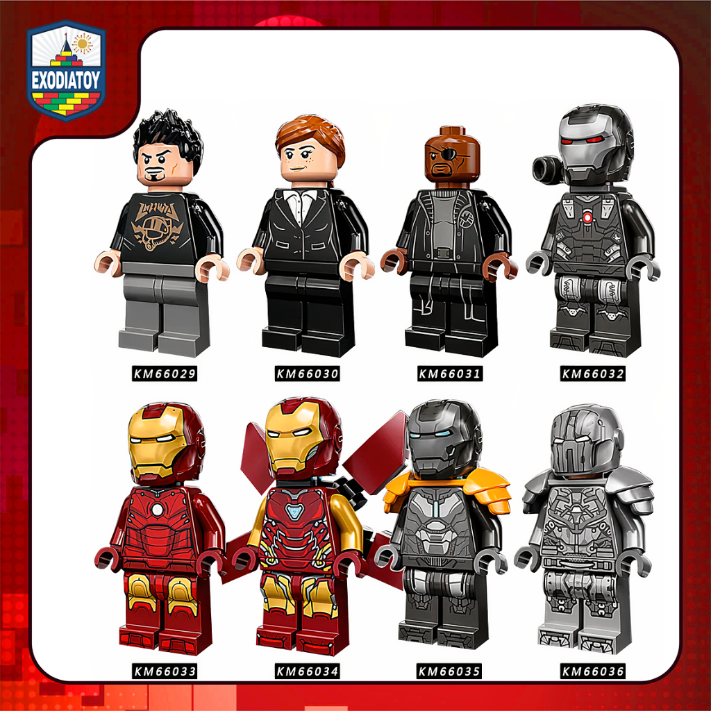 Mô hình Nhân vật Marvel Các bộ giáp của Iron Man - Đồ Chơi Sáng Tạo - KM66029-66036