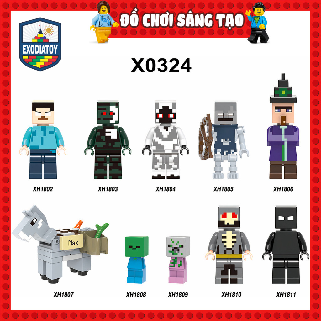 Mô hình Nhân vật trò chơi My World Minecraft - Đồ Chơi Sáng Tạo - XINH X0324
