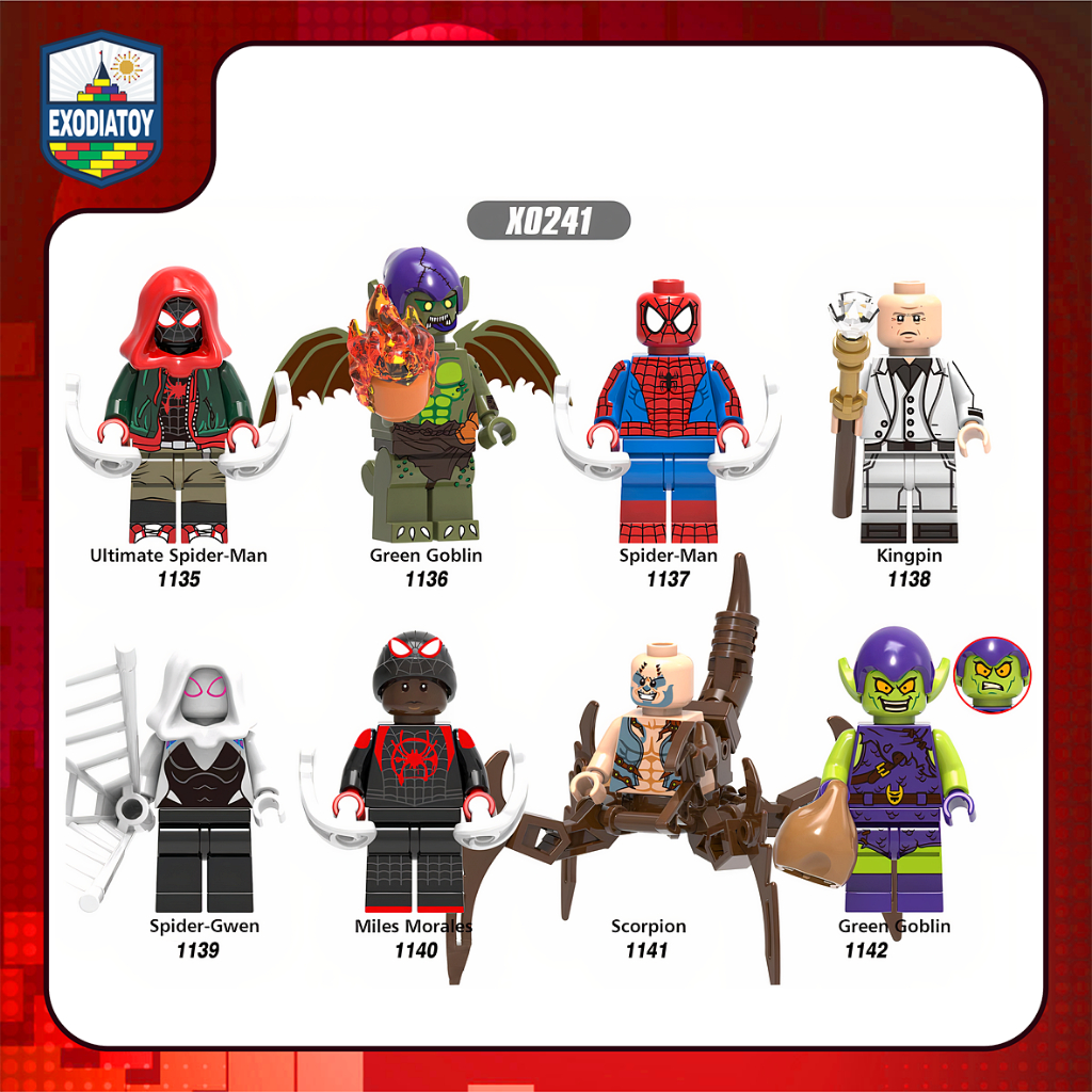 Mô hình nhỏ Nhân vật Siêu anh hùng Spider-Man Into the Spider-Verse - Đồ Chơi Sáng Tạo - XINH X0241