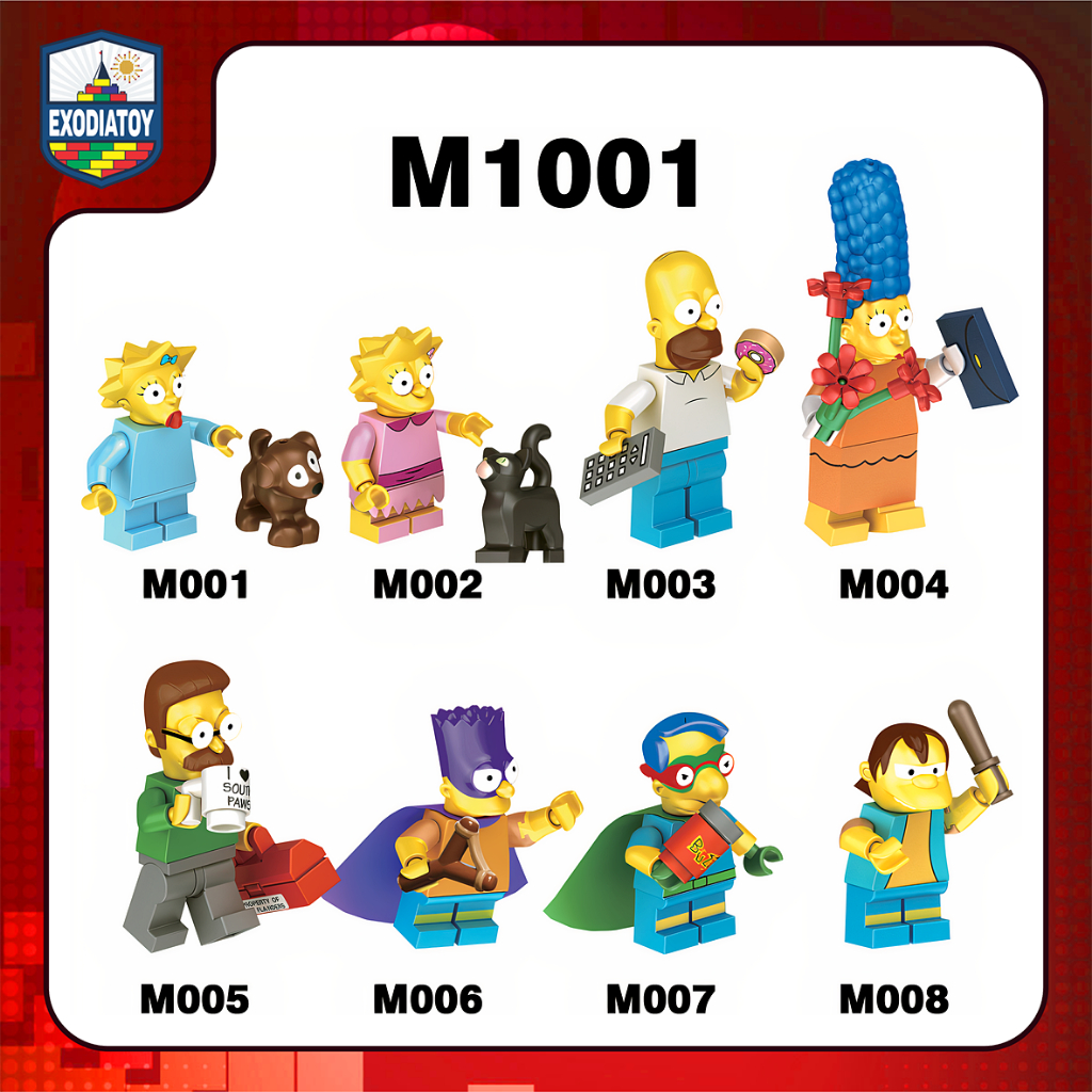 Mô hình nhỏ Nhân vật hoạt hình Mỹ Gia đình Simpsons - Đồ Chơi Sáng Tạo - M1001