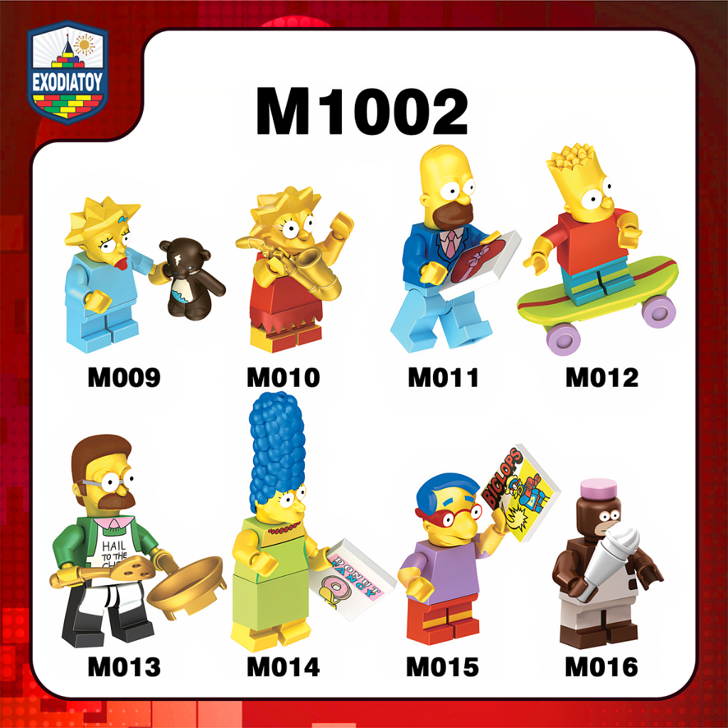 Mô hình nhỏ Nhân vật hoạt hình Mỹ Gia đình Simpsons - Đồ Chơi Sáng Tạo - M1002